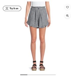 Time and Tru Women's Linen Blend Shorts